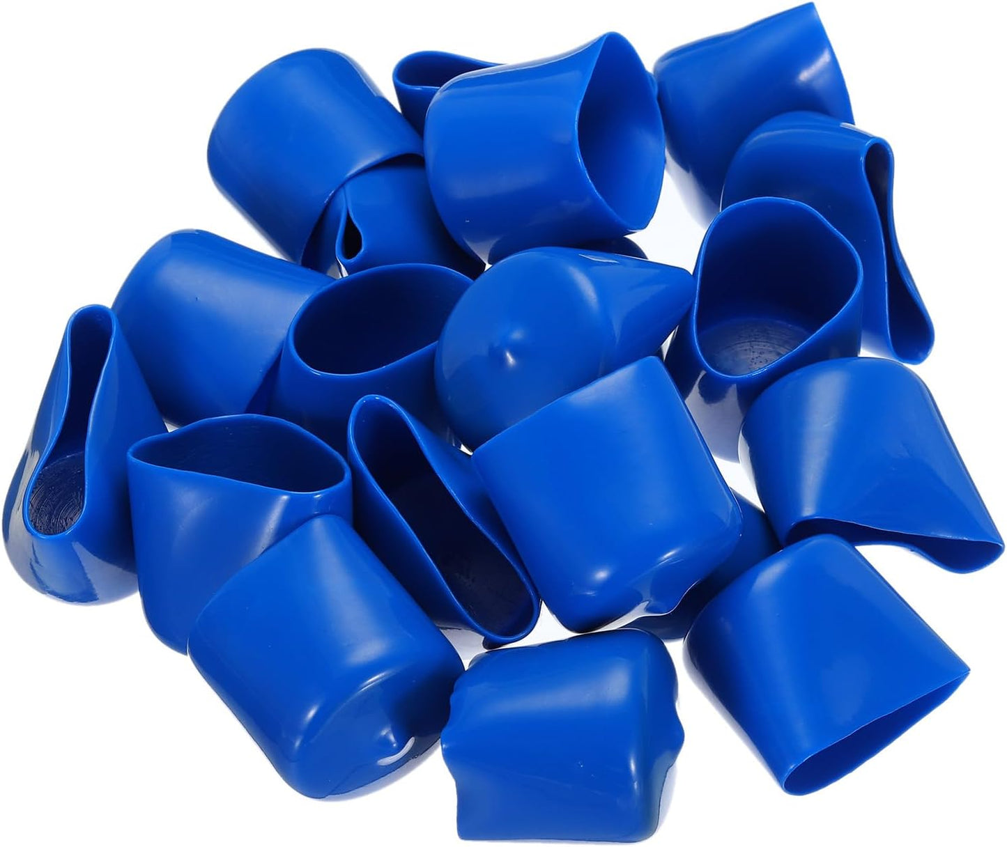 uxcell 20pcs Rubber End Caps 36mm ID Vinyl PVC Round Tube Bolt Cap Cover Screw Thread Protectors Blue