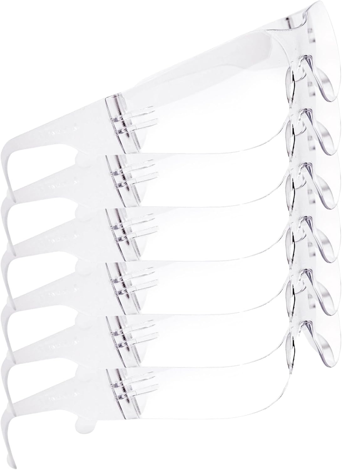 Quest Protective Apparel Safety Glasses for Men and Women - Anti Fog Safety Goggles for Shooting, Lab, or Construction – Polycarbonate Eye Protection [Clear & Pack of 6]