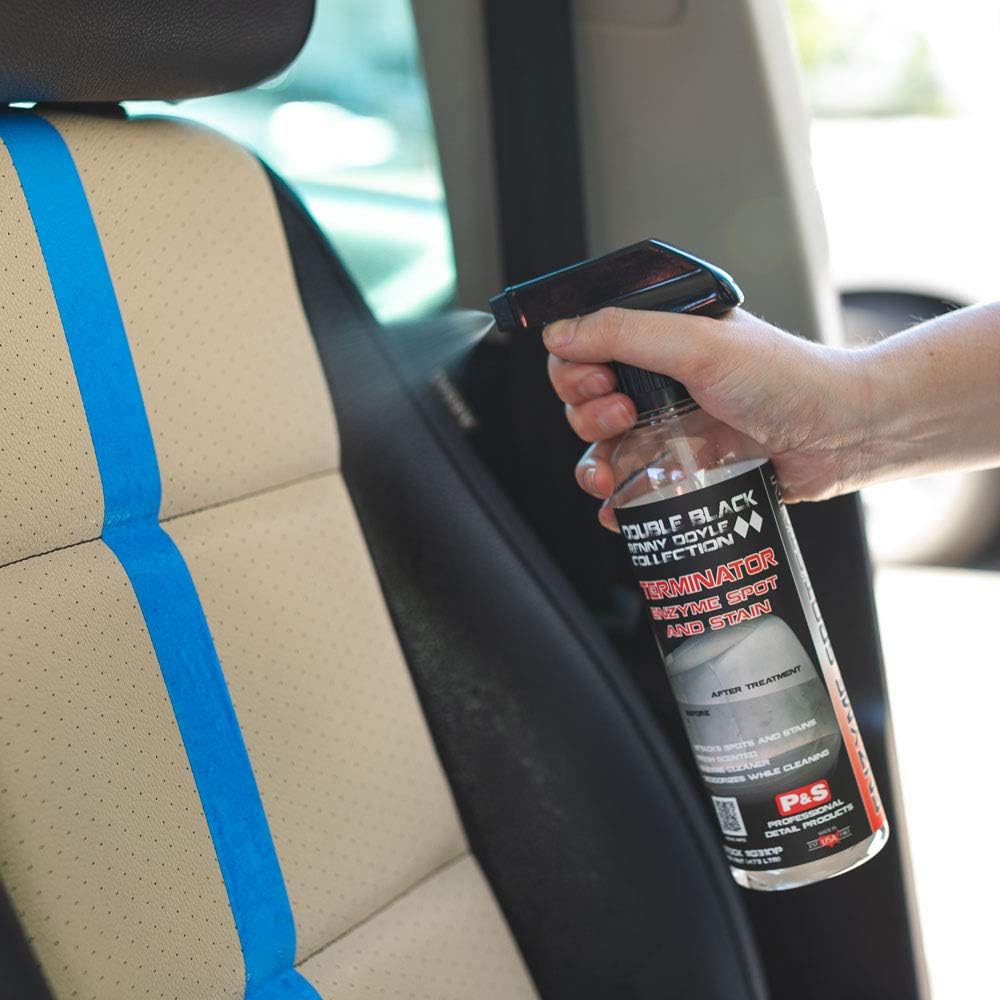 P&S Professional Detail Products - Terminator Enzyme Spot and Stain Remover - Perfect for Deodorizing, Removing Embedded Soils, Grease, Dirt, and Protein Based Stains; Fresh Scent (1 Pint)