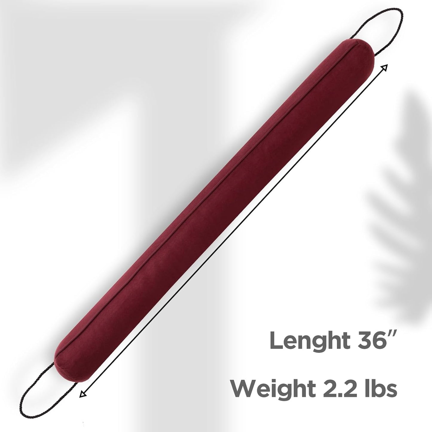 Sunolga 36" Door Draft Stopper Blocks Hot and Cold Air with Removable Washable Cover for Gaps Up to 3", All-Season Seal for Noise, Wind, Door Sweep for Bottom of Door and Window, Home Essentials, Red