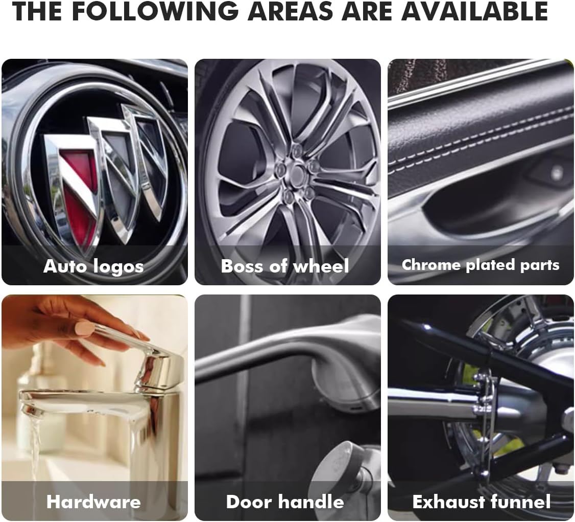 Metal Polish Restorer and Protectant, Chrome Cleaner and Polish for Cars, Removes Oxidation and Discoloration from Metal, Aluminum, Stainless Steel, Brass, Chrome and More