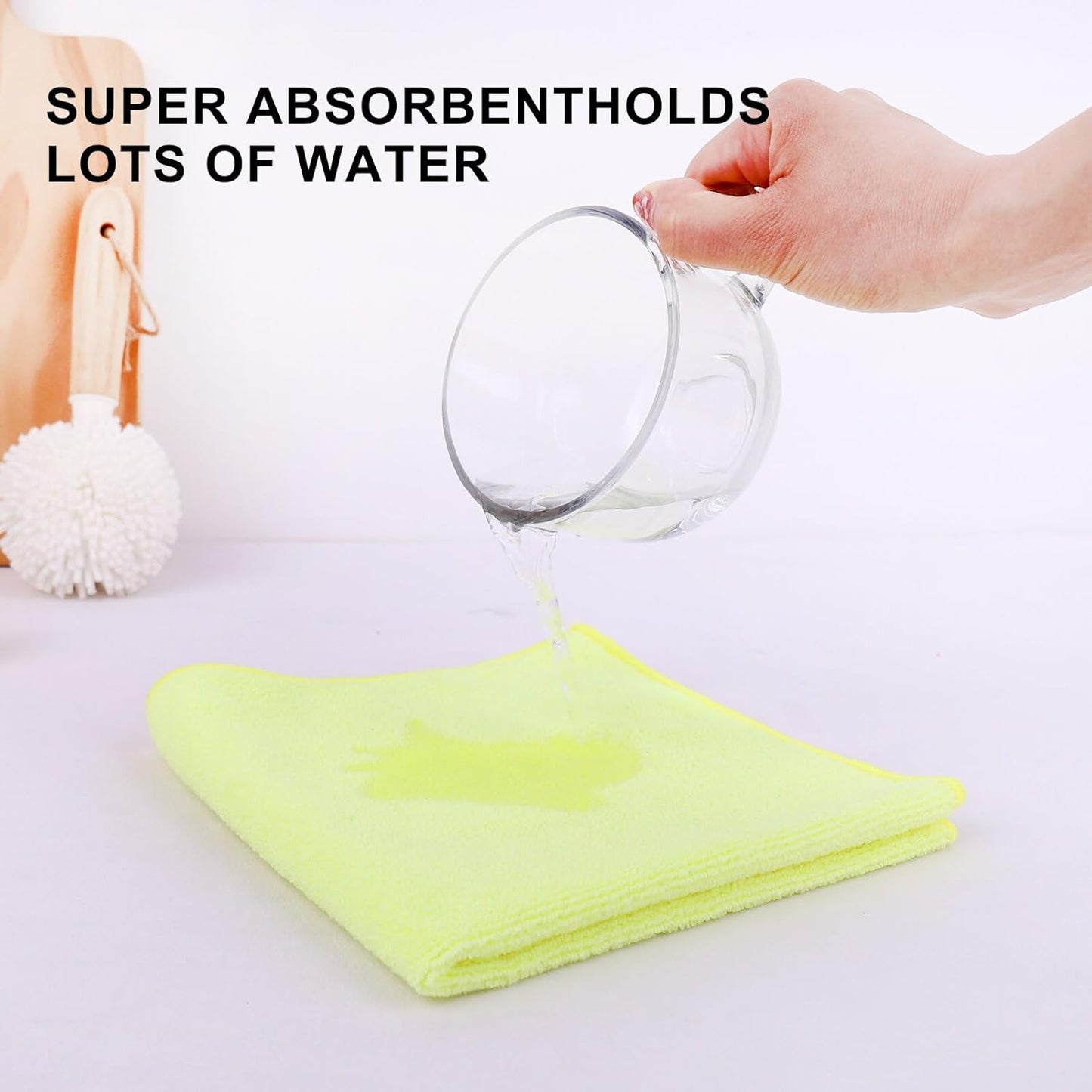 Tricol Clean Microfiber Cleaning Cloth, 16in*16in, 12 Pack Ultra-Thick Cleaning Rags, Super Absorbent, Lint Free & Streak Free Cleaning Towels for Car, House, Kitchen, Office