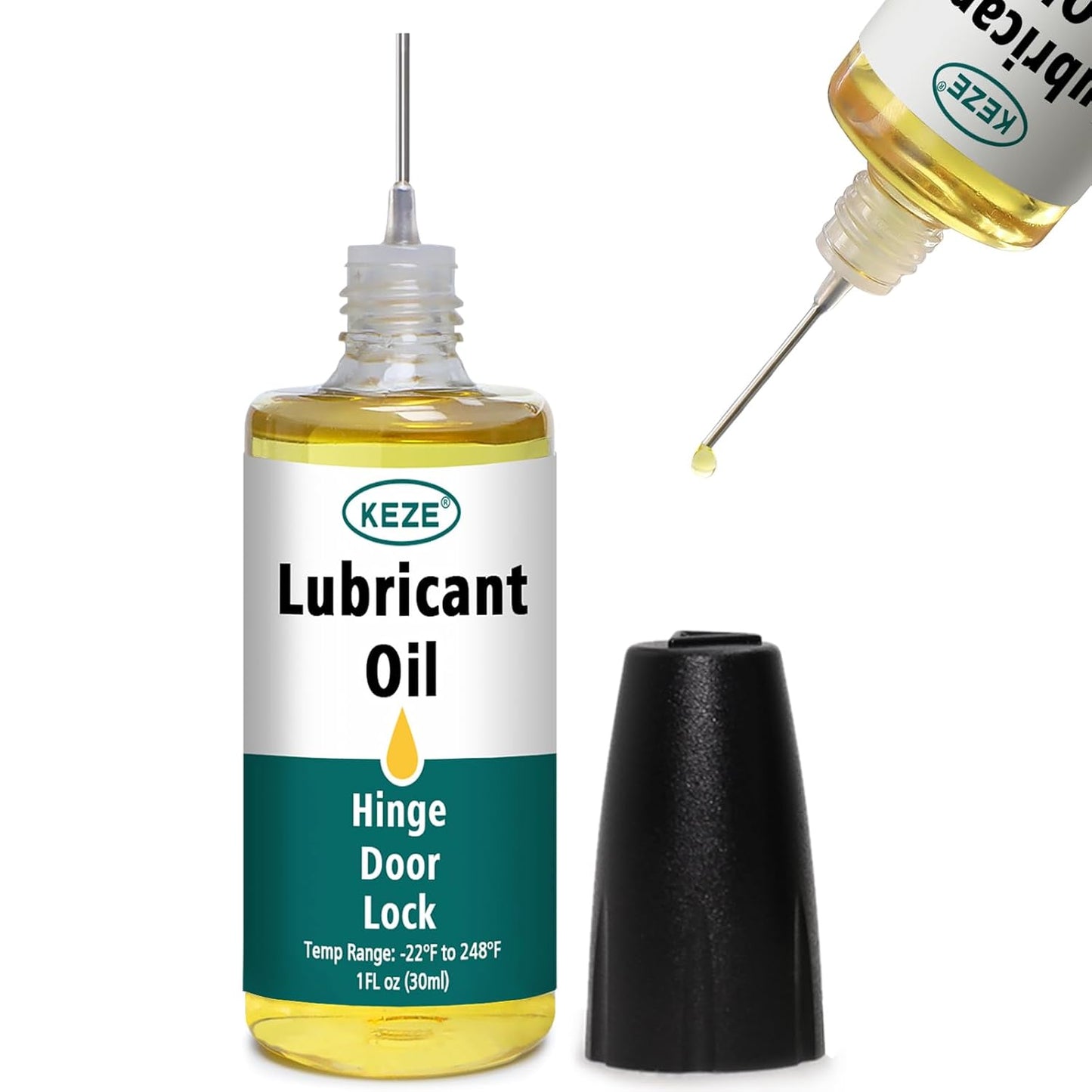 Keze Door Hinge Lubricant Door Squeaky Fix Lubricating Oil for Noise Synthetic Knife Oil Lube for Lock Hinge Hair Trimmers Knife Pivot Machine Tools Watch Keyhole with Needle Oiler 1 oz, 1 Pcs