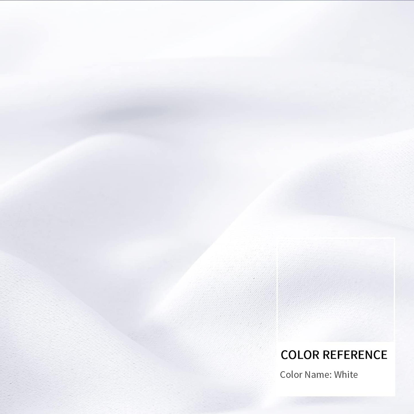 BGment Rod Pocket White Curtains 48 Inches Length for Kitchen Bathroom Window - Privacy Protection Short Window Treatment Drapes for Cafe Bedroom Home Decor, 2 Panels, Pure White, 42 x 48 Inch