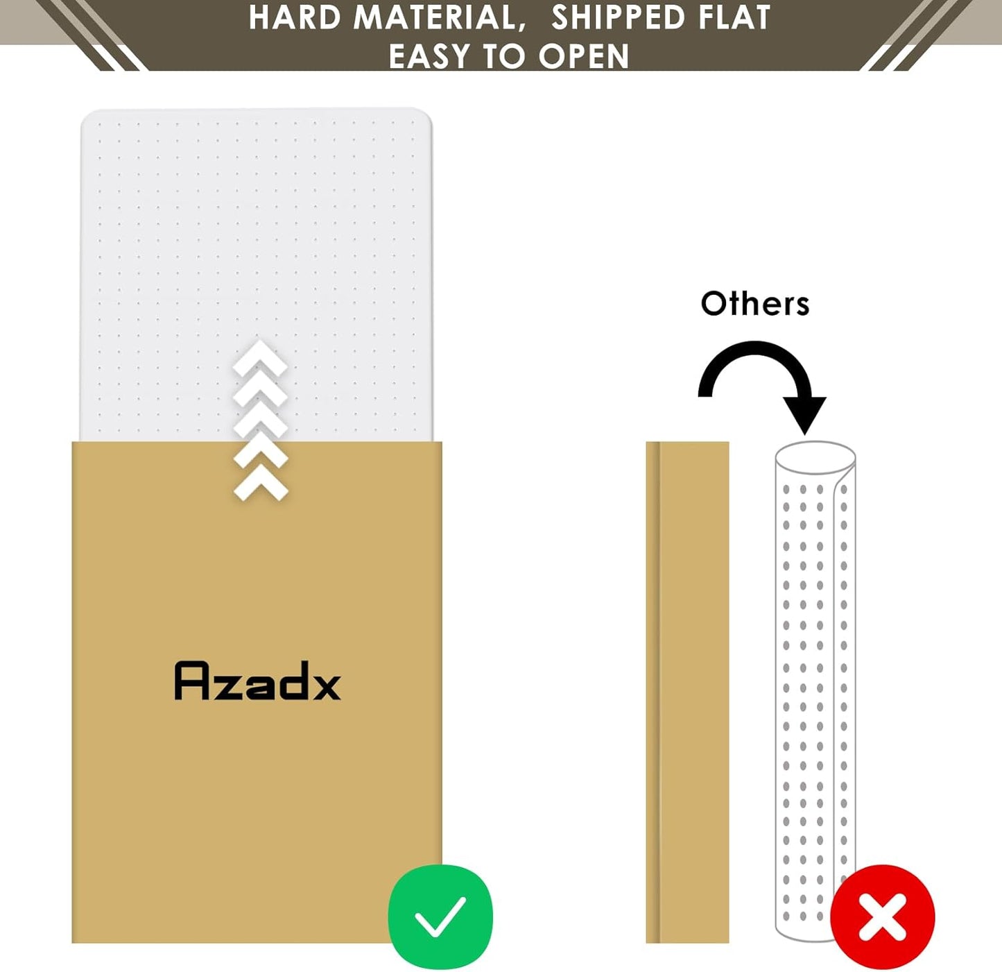 Azadx Heavy Duty Office Chair Mat for Carpet 32" x 55" Hard Material Chair Mat for Carpeted Floor Non-Slip Carpet Protector for Office Easy Glide Desk Floor Mat for Office Chair on Carpets 2 Pack