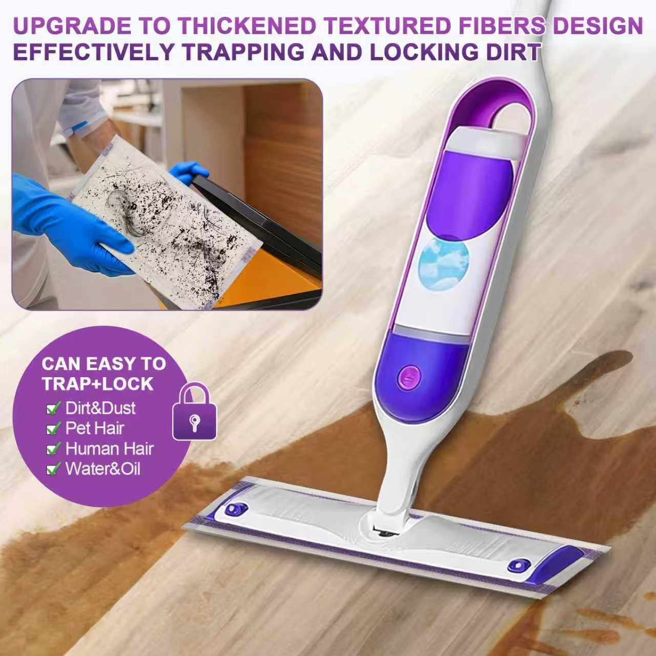 20 Count New Disposable Mop Refills for Swiffer Power Mop,Extended Super Absorbent mop Cloth Compatible with Swiffer Power Mop,Replacement Pads for Floor Cleaning.(Super Absorbent/Velcro)