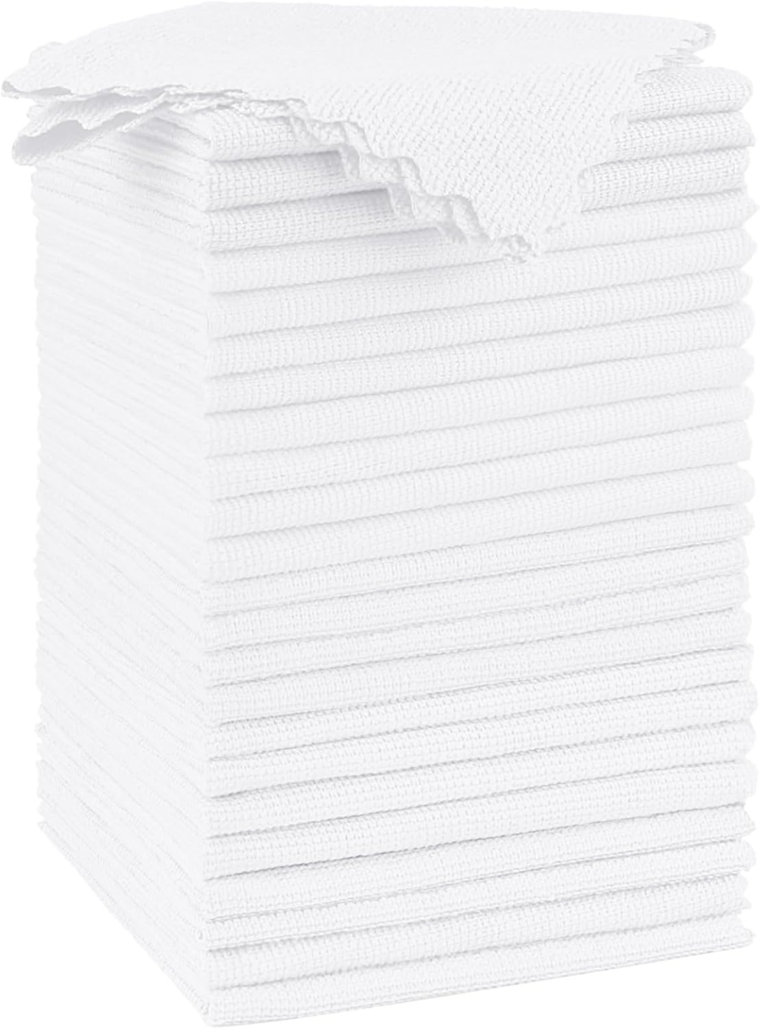 Orighty Microfiber Cleaning Cloth, 24 Pack Highly Absorbent Cleaning Supplies, Reusable Clean Rags for House, Microfiber Cloth for Kitchen, Window, Car Care, 11.5x11.5 inch White