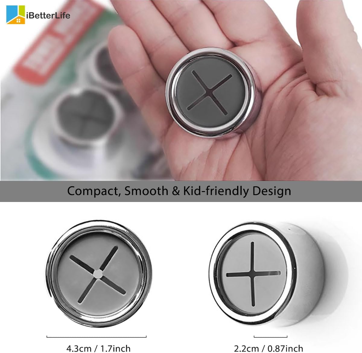 Adhesive Kitchen Dish Towel Hooks - 4 Pack iBetterLife Hand Towel Holder for Cabinet, Push Towel Hook, Dish Cloth Rag Holder for Home Bathrooms, Kitchens, Garages, RV, Within Easy Reach, Matte Black