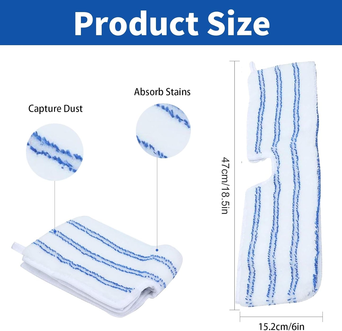 4 Pack Microfiber Mop Pads for O Cedar Mop Replace Head, Flip Mop Refills Compatible with O-Cedar Hardwood Floor 'N More, Reusable & Washable Mop Covers for Dry/Wet Use