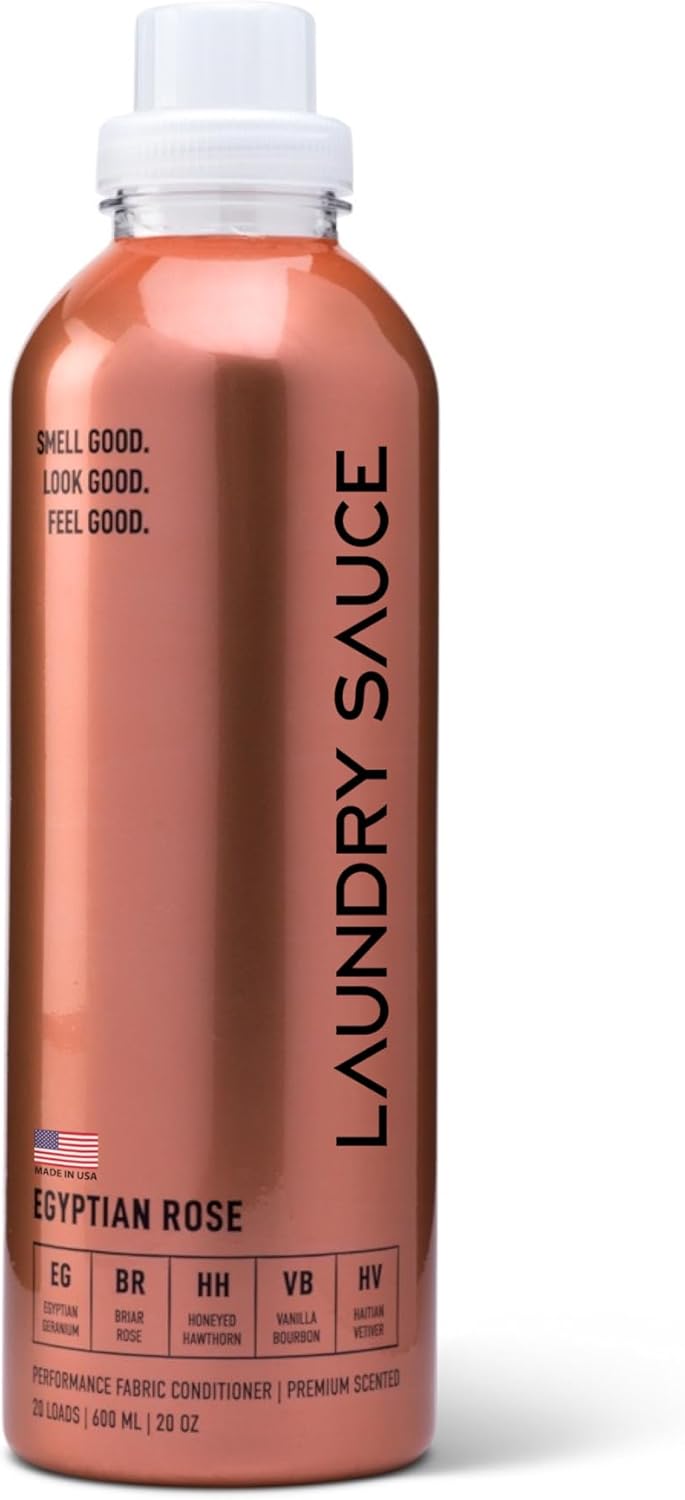 Laundry Sauce - Laundry Fabric Softener (Egyptian Rose) Luxury Fragrance, Softens & Preserves Fabric, Reduces Wrinkles, 19 Fl Oz