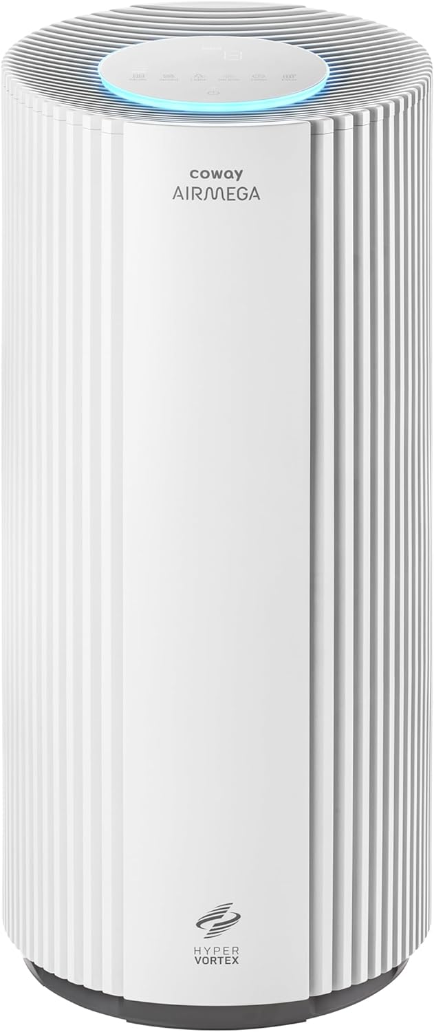 COWAY Air Purifiers for Large Room Whole Home Up to 3,285ft², True HEPA Filter for Smoke, Allergen, Pet Dander, Odor, PM(1, 2.5, 10), AQI, Turbo Eco Mode, Energy Star, 3yr Warranty, Airmega 450 White