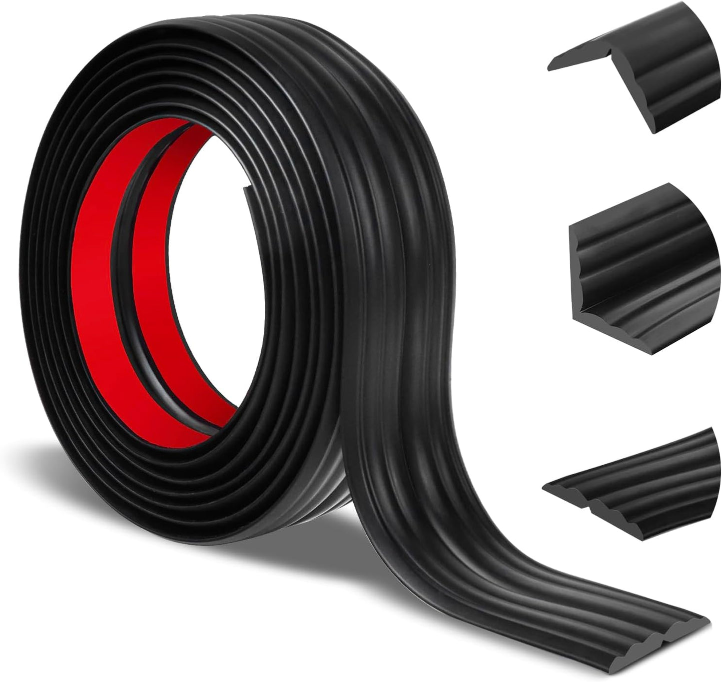 Wall Corner Protector Peel and Stick Corner Trim Molding Flexible Inside & Outside Wall Edge Guard Self Adhesive Moulding Trim for Edge Use, Black, 0.8” W x 10’ L