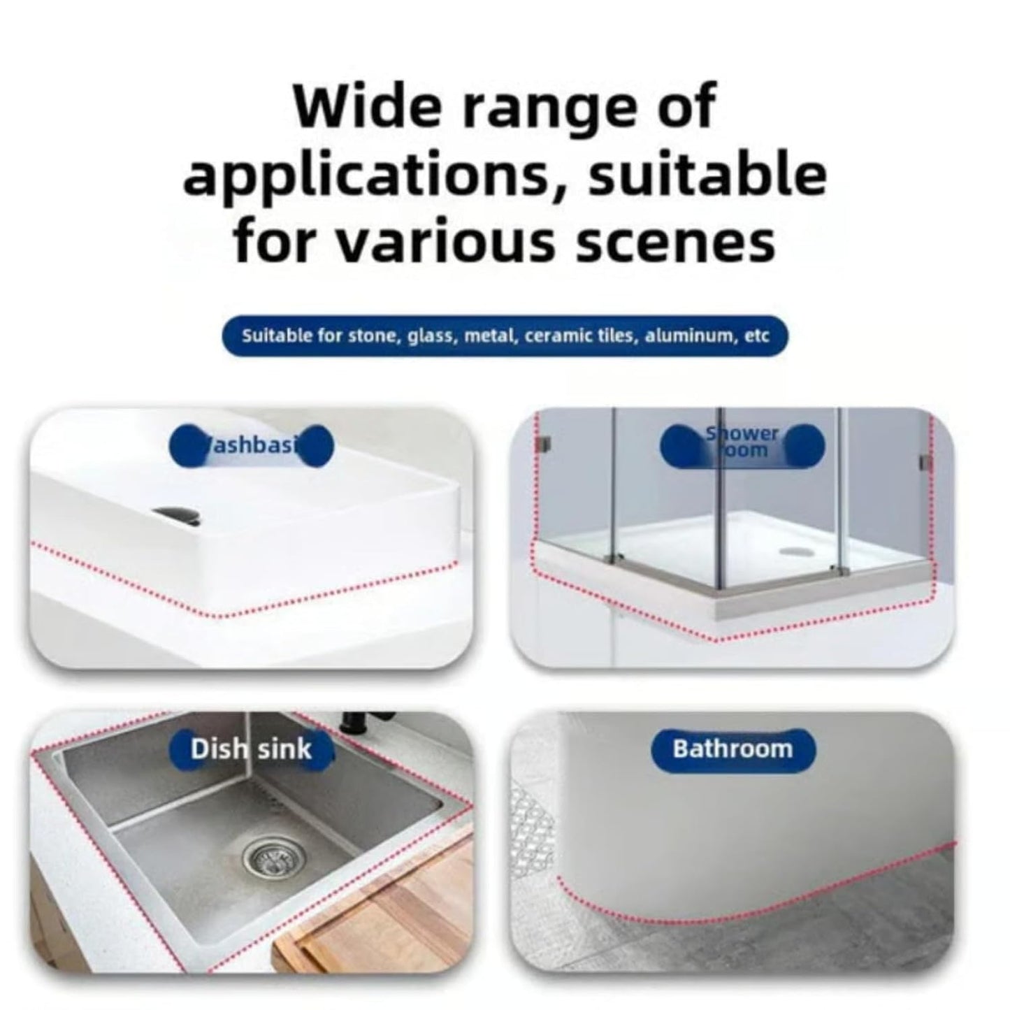 Waterproof White Grout Repair Kit, Grout Pen for Shower Tile, Grout Filler Repair, Squeeze Tube White Caulk, Waterproof & Moisture-Resistant, for Kitchen Bathroom (1)