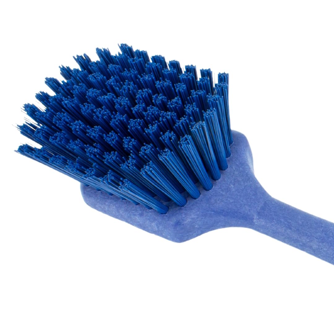 SPARTA 40501EC14 Plastic Large Scrub Brush, Kitchen Brush, Utility Brush With Long Handle For Cleaning, 20 Inches, Blue, (Pack of 6)