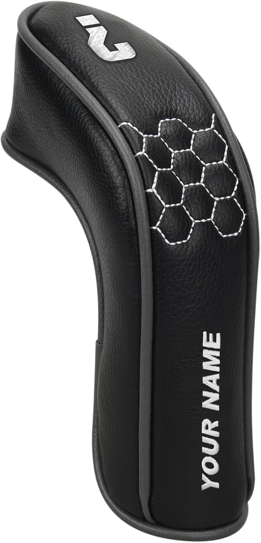 mytag 8PCS Golf Hybrid Iron Covers Set, Knit Hybrid Head Covers, Fits Cobra T Rail, Cleveland Launcher, Wilson Launch Pad, Tour Edge Hot Launch - Customizable