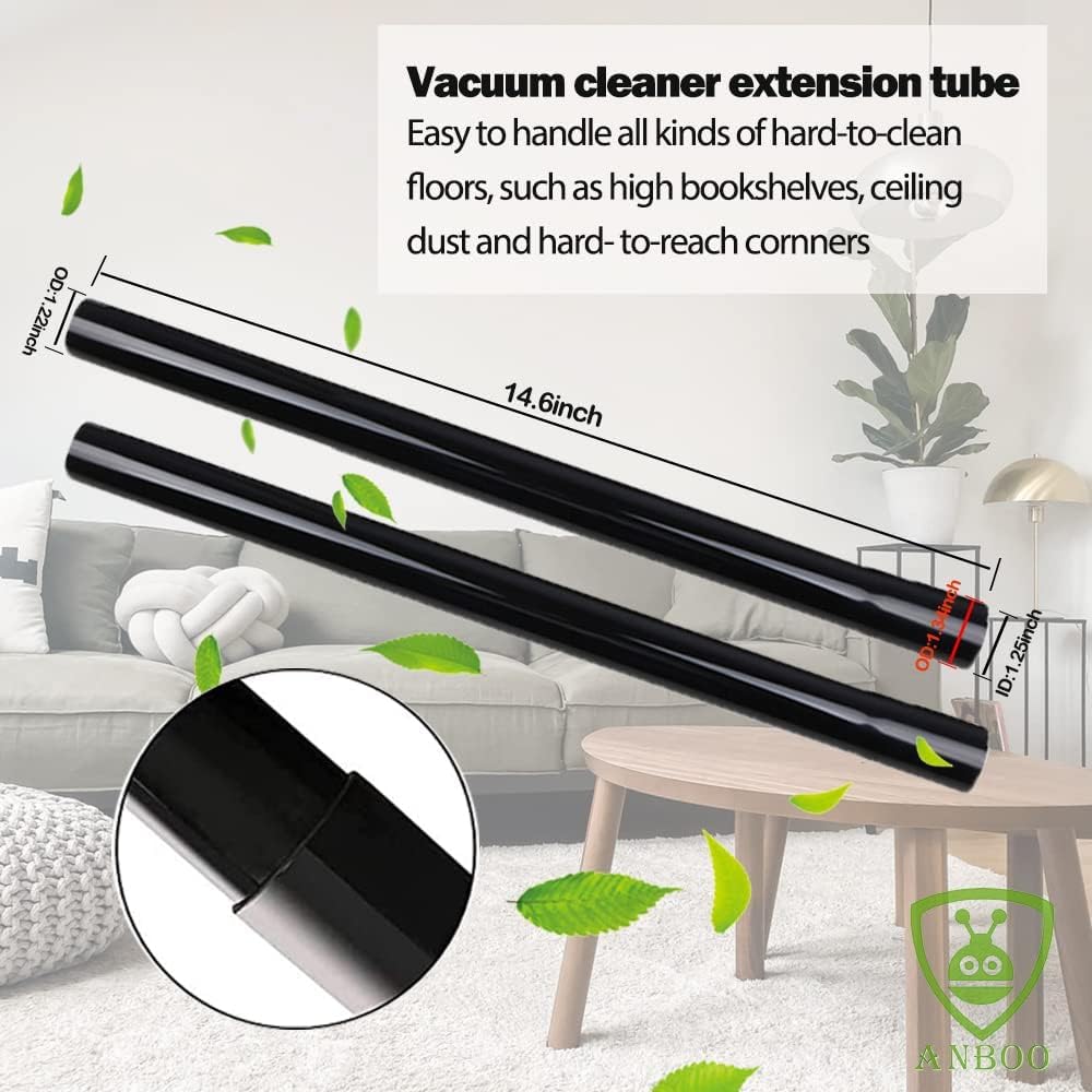 Vacuum Attachments Compatible with Shop Vac Accessories 1 1/4" Vacuum Cleaners Accessories Vacuum Extension Wand (8 Packs)