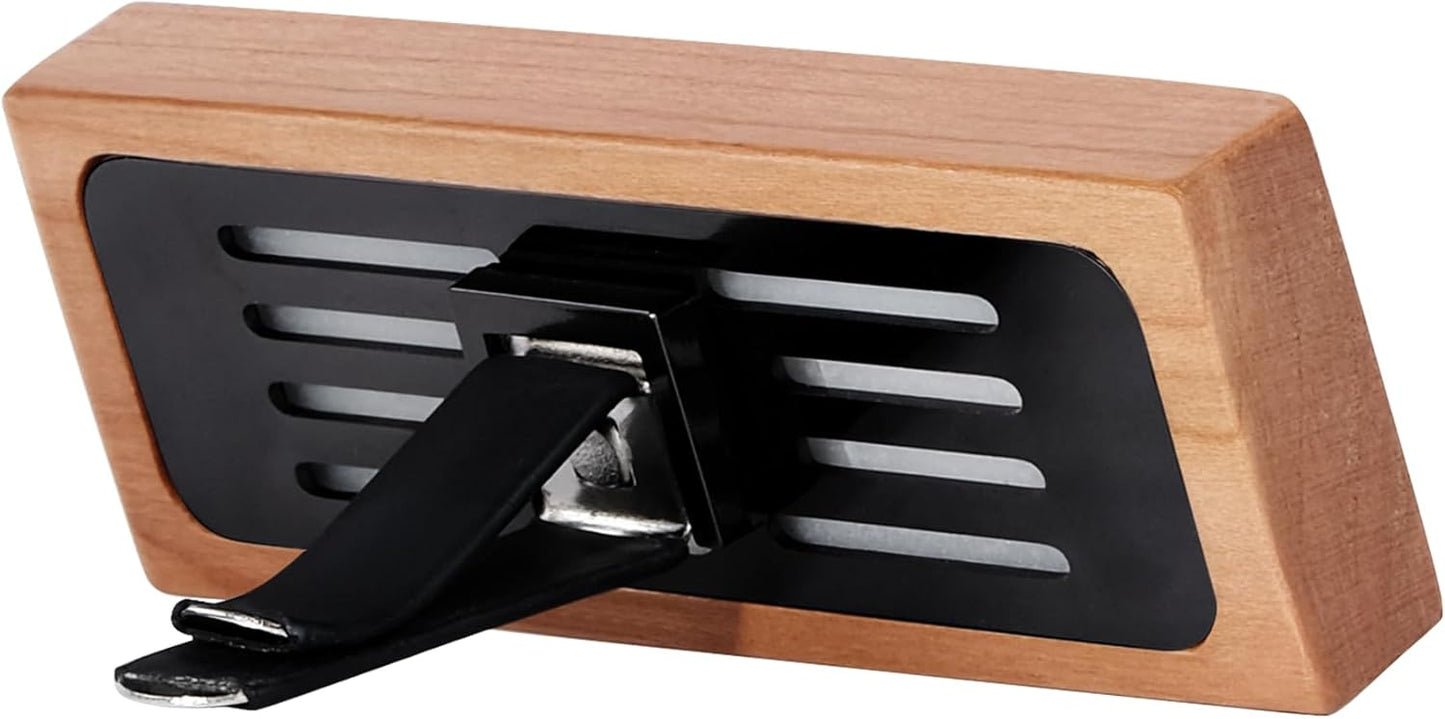 4 Refreshing Scent Bags Wood Car Air Freshener Vent Clip (Burlywood, Sun-Kissed)- Natural Scent Diffuser for Car, Truck & SUV Premium Essential Oil Starter Kit Gift for Men & Women