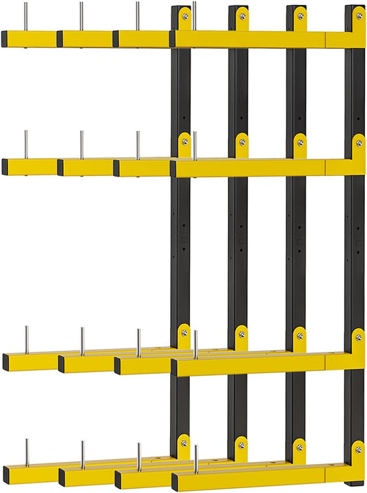 Lumber Storage Rack, Upgrade Cantilever Folding Lumber Rack Wall Mount, Metal 8 Level 32 Inch Plywood Scrap Wood Storage Rack