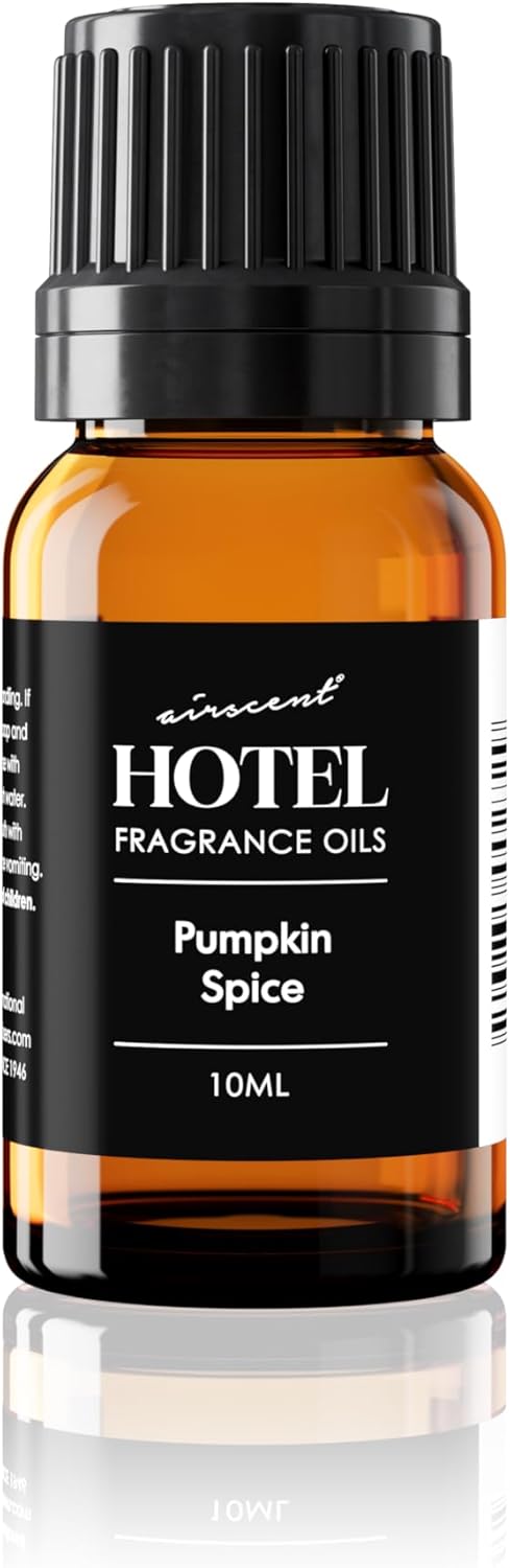 AirScent Pumpkin Spice Diffuser Oil - Pumpkin Spice Fragarnce Oil Blend for Ultrasonic and Waterless Diffusers and Crafting - 10 mL, 0.34 fl oz Glass Dropper Bottle - Fall Scents