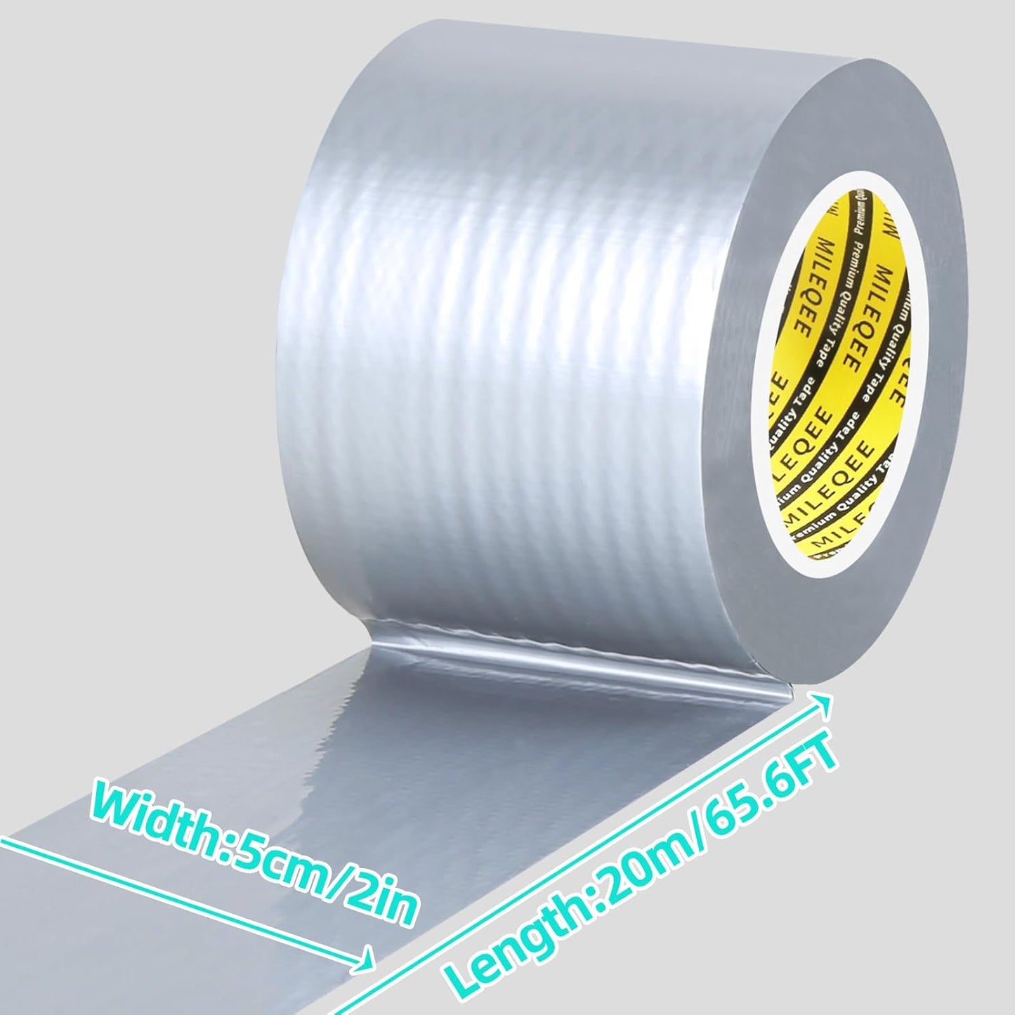 Window Weather Stripping Door Seal Tape Silver, 2in x 66FT, Automotive Weatherstrip Adhesive Seal Strip for Car Auto Trunk, Weatherproof Gap Sealing Sealer Draft Blocker, Waterproof