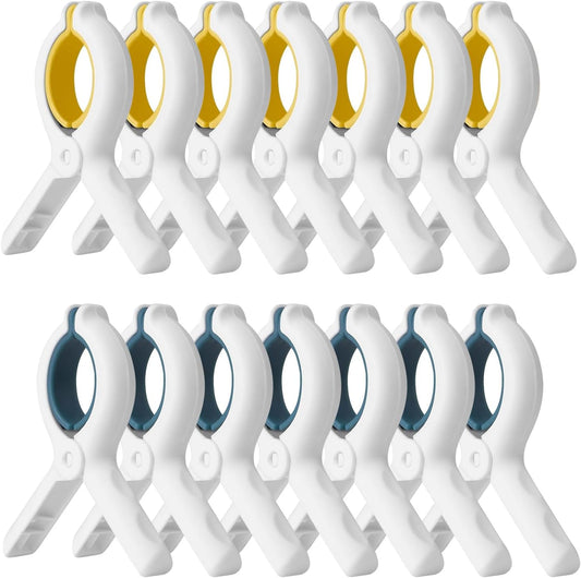 Extra Large Beach Towel Clips 15Pack,Swimming Pool Boat Towel Clips,Increase Size and Spring Force Strong Practicality