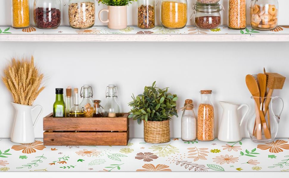 Shelf Liner 18" W x 96" L Cabinet Liners Non Adhesive, Drawer Liners Non Slip Kitchen Mat Waterproof Oil-Proof for Kitchen Cabinet, Shelves, Refrigerator, Storage, Easy to Trim