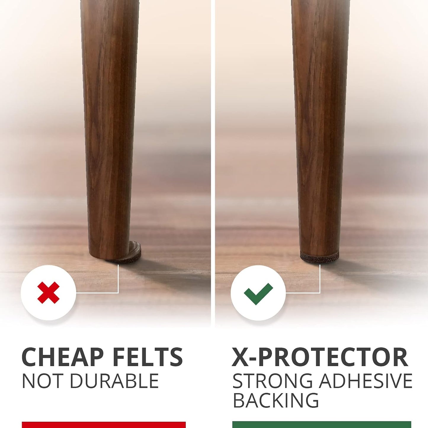 Felt Furniture Pads X-PROTECTOR 235 PCS Premium Furniture Pads - Felt Pads Furniture Feet Best Wood Floor Protectors - Protect Your Hardwood & Laminate Flooring!