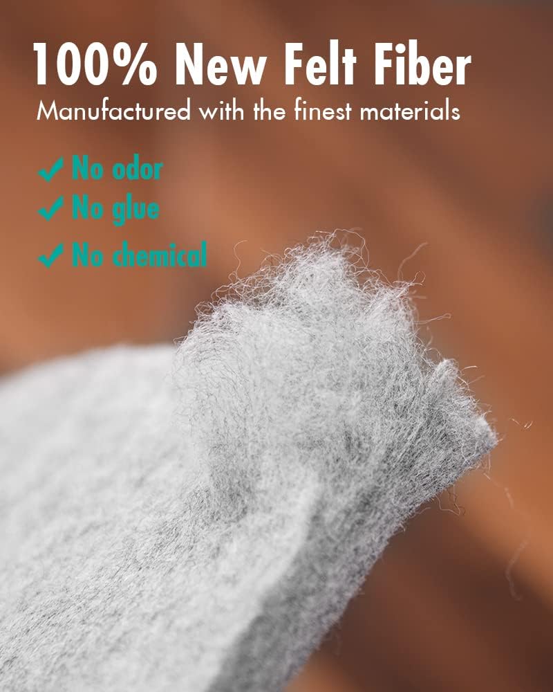 Non Slip Rug Pad Gripper - Round 5 Feet 1/4” Extra Thick Felt Under Rug for Runner Rugs and Hardwood Floors,Super Cushioned Non Skid Carpet Padding