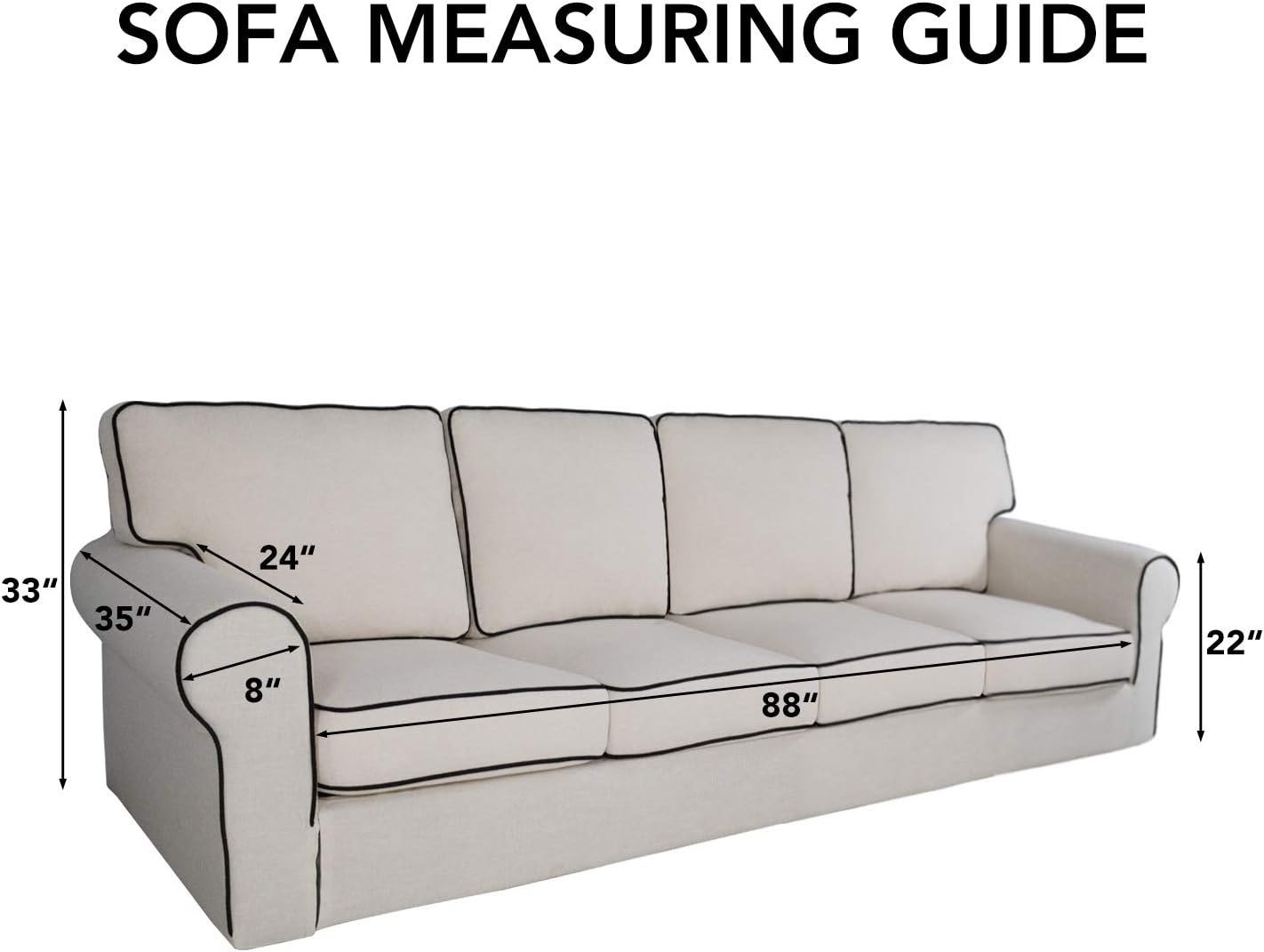 PureFit Reversible Quilted Sofa Cover, Water Resistant Slipcover Furniture Protector, Washable Couch Cover with Non Slip and Elastic Straps for Kids, Dogs, Pets (XX Large, Greyish Green/Beige)