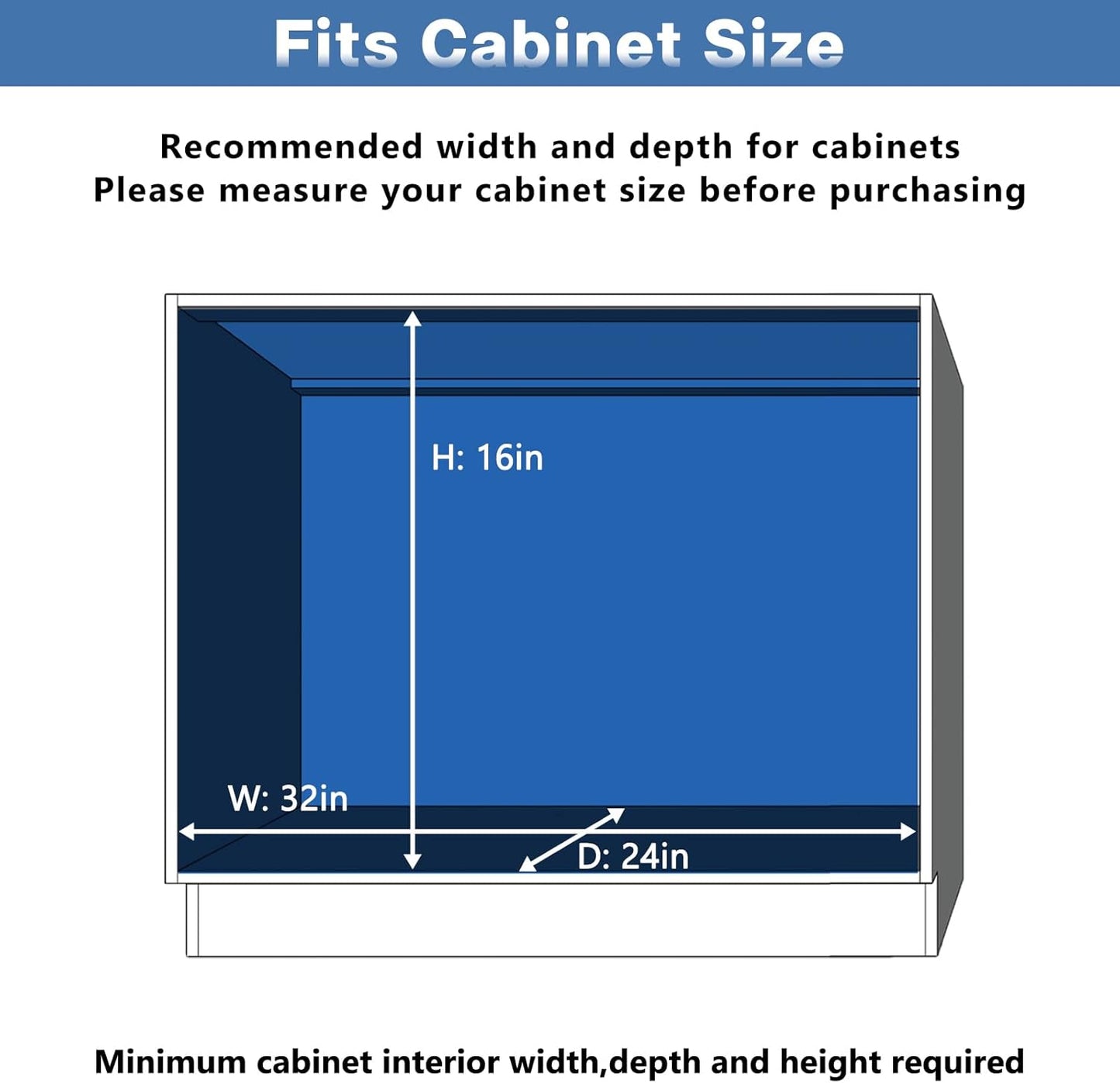 LOVMOR 2 Tier 31½"W x 21½"D, Individual Pull Organizer Kitchen Cabinet Storage Sliding Shelves