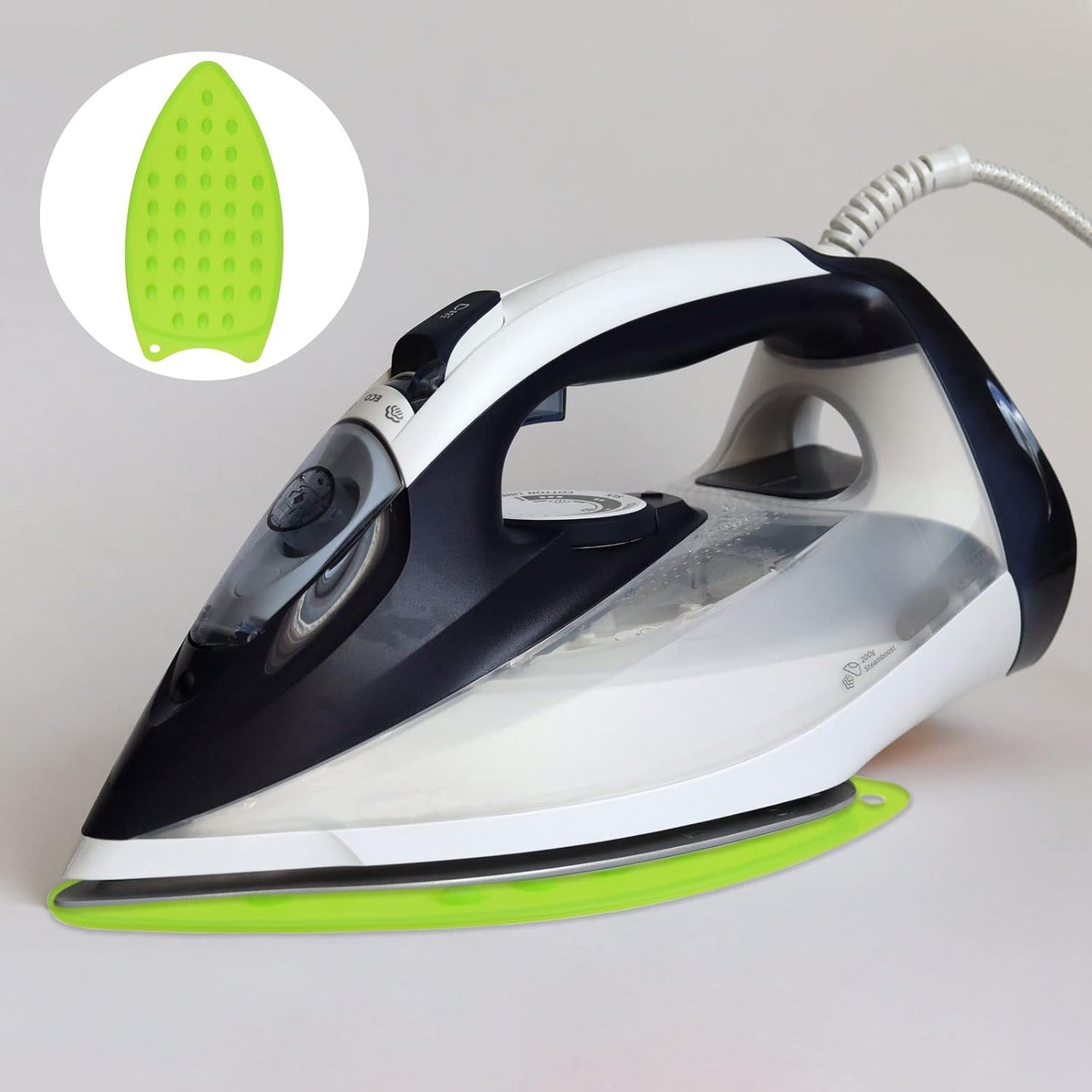 HARFINGTON 2pcs Silicone Iron Rest Pad, Multipurpose Iron Hot Resistant Mat Iron Rest Plate for Ironing Board Hot Heat Resistant Steam Compact Mat, Green