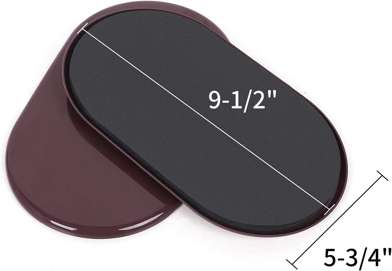 Reusable Large Furniture Sliders for Carpet, Furniture Movers Sliders, Carpet Movers Oval Heavy Duty Sofa Bed Table Desk Movers for Carpet –Quickly and Easily Move Any Item, Brown (8 Pack)
