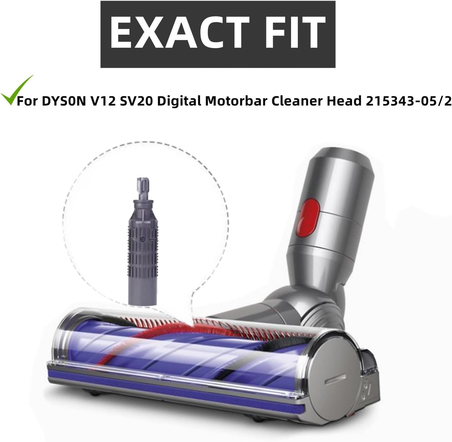 Brush Roll for Dyson V12 V10 Slim SV12 SV20 Vacuum Motorbar Cleaner Head 215343-05, Bar Assembly Replacement