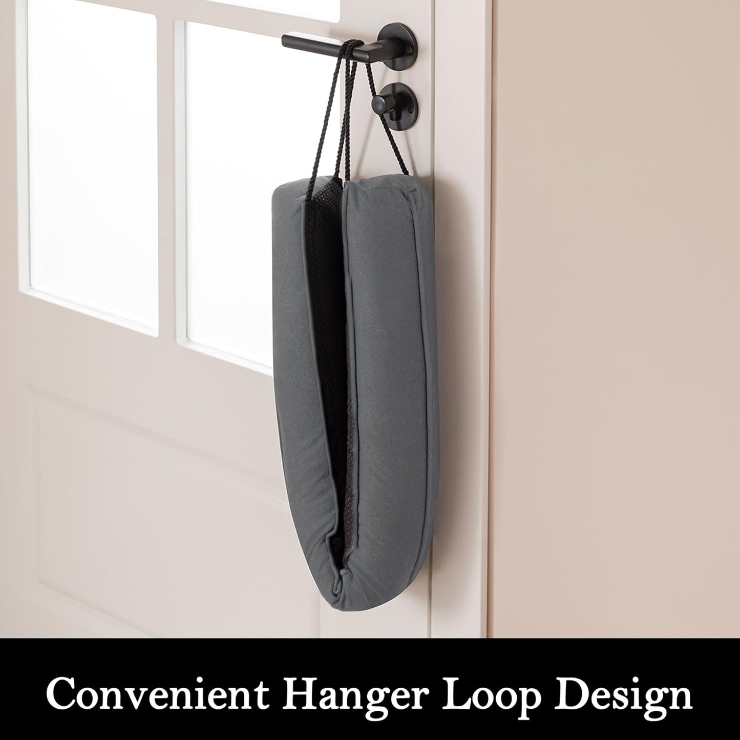 Sunolga 60" Door Draft Stopper Blocks Hot and Cold Air with Removable Washable Cover for Gaps Up to 3", All-Season Seal Strip for Noise, Wind, Door Sweep for Bottom of Door, Home Essentials, Gray