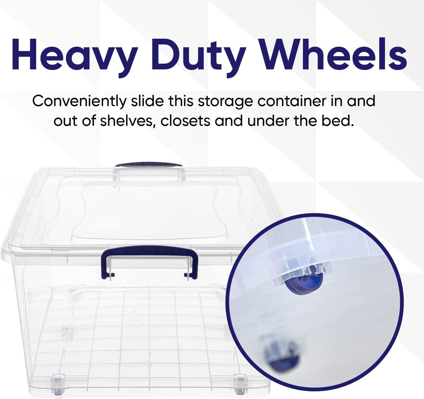 Superio Storage Bins with Lids, Clear Plastic Containers for Organizing, Stackable Totes, BPA Free, Odor Free, Organizer Boxes for Home, and Dorm (2 Pack, 60 Quart)