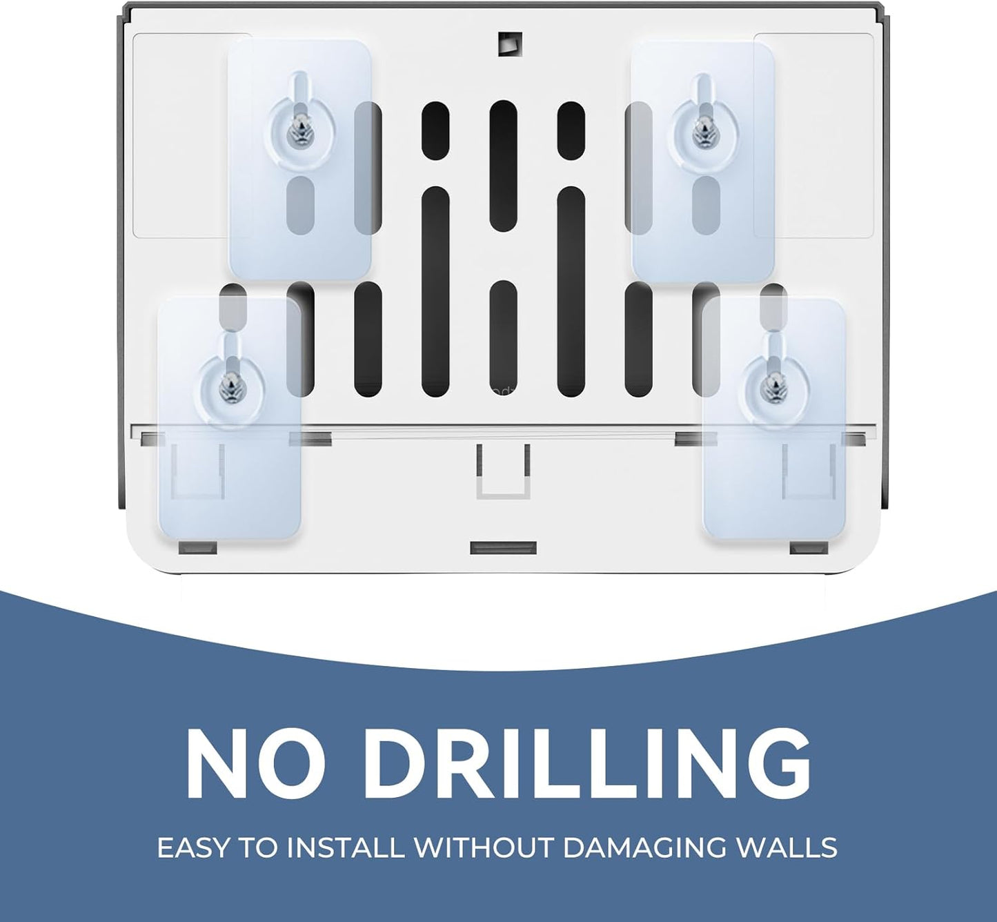 Commercial Paper Towel Dispenser Wall Mount C-Fold Multifold Trifold Towels Dispenser for Bathroom，Two Key Lock Design No-Drilling Adhesive & Screws Included, ABS Built (Black-PN6012)