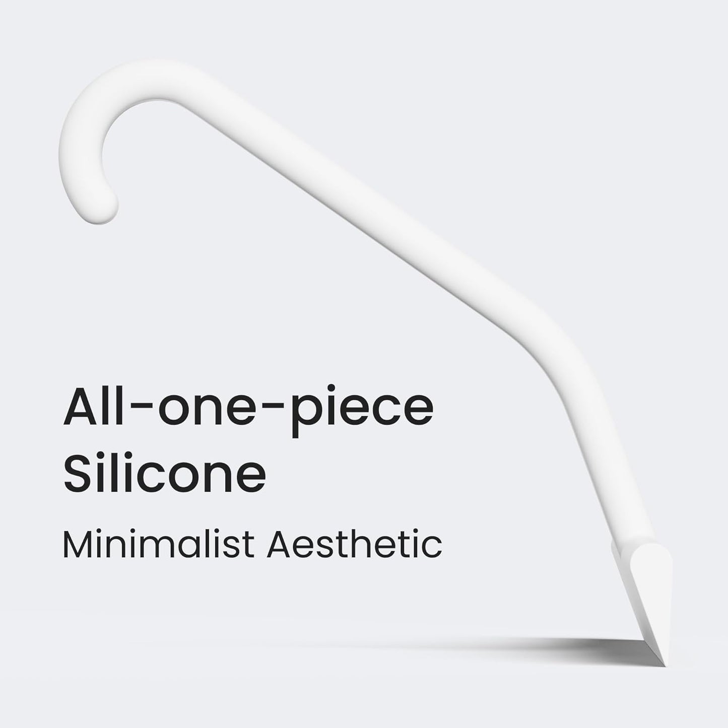 dancemoon JustHang Shower Squeegee for Glass Doors, All-One-Piece Silicone with Built-in Hook Design for Easy Hanging and Cleaning, 10 Inch White