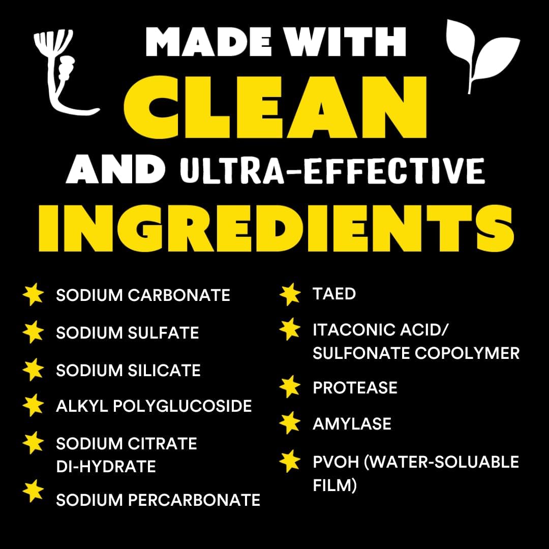 Molly's Suds Dishwasher Pods | Clean Dishwasher Detergent, Cuts Grease & Rinses Clean (Residue-Free) for Sparkling Dishes | 120 Auto-Release Tabs (Unscented)