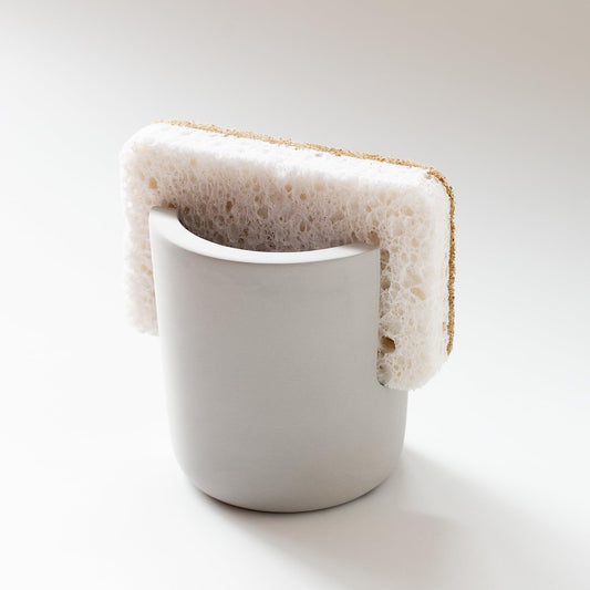 Selegna Diatomite Stone Kitchen Sink Organizer and Drying Caddy - Fast Absorbing, Quick Dry - Light Grey, Large