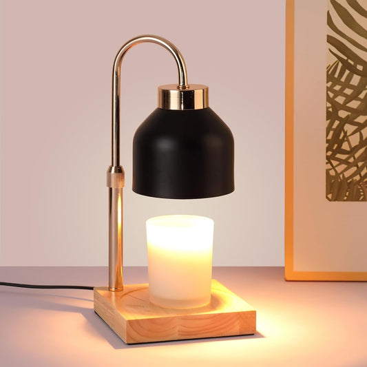 Candle Warmer Lamp, Dimmer, 2/4/8H Timer, Adjustable Height Candle Warmer, Vintage Home Decor, Wax Melts Warmer for Scented Jar Candles with 2 Bulbs