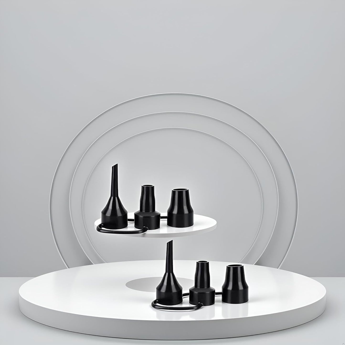 2pcs 3 Sizes Inflatable Pump Nozzles Head, Air Pump Replacement Nozzles, Plastic Pump Nozzles,Air Pump Inflator Adaptor Accessory for Partial Air Bed, Air Mattress Air Mattress Etc Durability