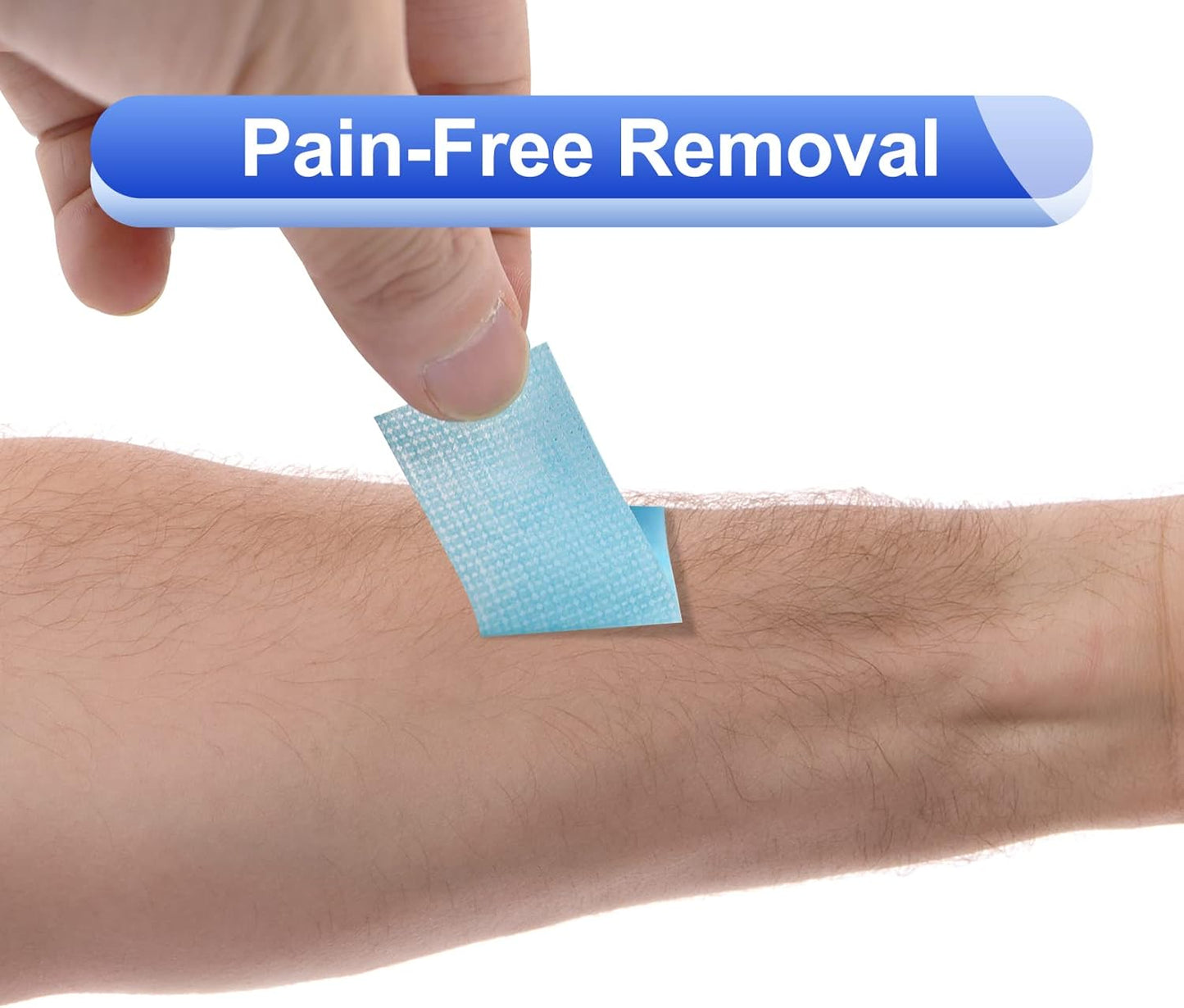 4 Rolls Silicone Sensitive Skin Tape 1"x 4 Yard, Repositionable Medical Tape for Waterproof, Easy to Remove, Blue Lash Tape Non-Woven Silicone Roll Tape for Wound Care