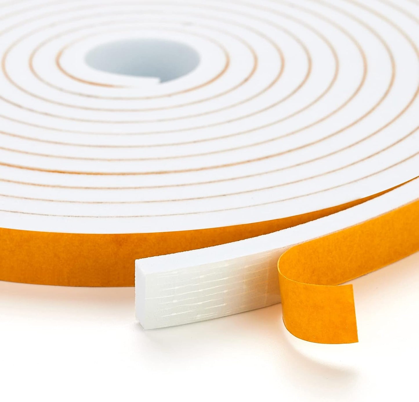 10 Feet Weather Stripping Door Seal, 3" Wide X 1/4" Thick Door Seal Strip High Density Foam Tape Adhesive Strip for Door Soundproofing,Window Insulation (3" x 1/4" x 10FT, White)