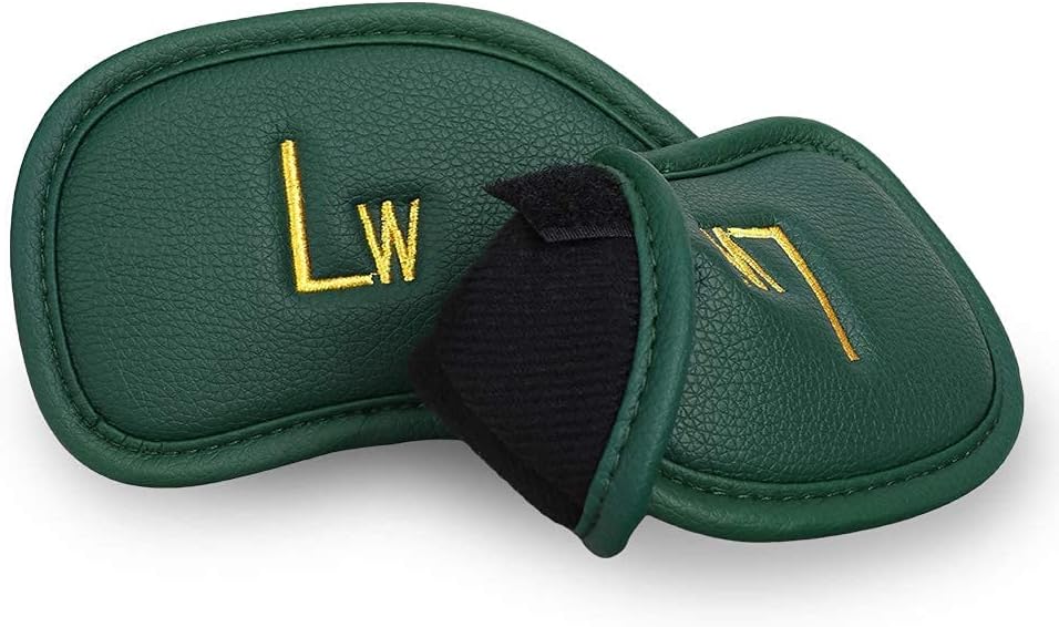 CRAFTSMAN GOLF 12pcs or 1pc Thick Synthetic Leather Golf Iron Head Covers Set Headcover Fit All Brands Callaway Ping Taylormade Cobra Etc. Also Custom Name