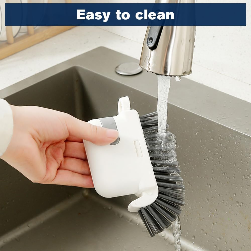 3 in 1 Groove Cleaning Brush, 2025 New Multifunction Window Track Cleaner Brush, Hanging Hard Bristle Cleaner Brushes for Kitchen (Grey and Orange)