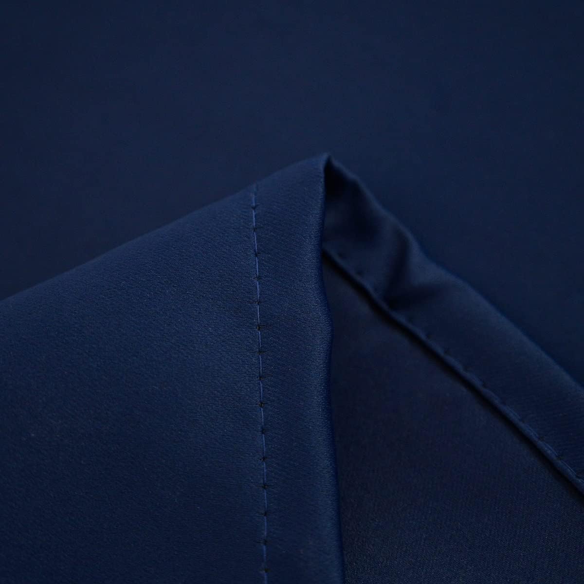 Pickluc Rod Pocket Tier Curtain - Half Blackout Curtain for Kitchen, Bathroom, Cabinet, Basement, 42 Inches Wide and 24 Inches Long, Navy, 2 Panels