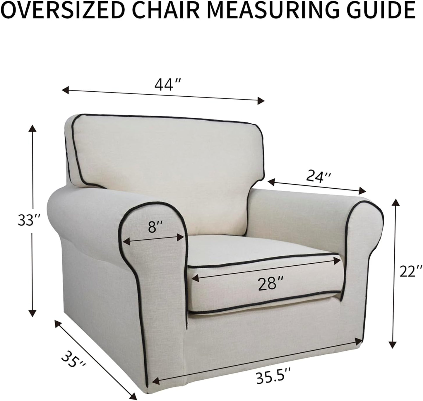 PureFit Reversible Quilted Sofa Cover, Water Resistant Slipcover Furniture Protector, Washable Couch Cover with Non Slip and Elastic Straps for Kids, Dogs, Pets (Oversized Chair, Chocolate/Beige)