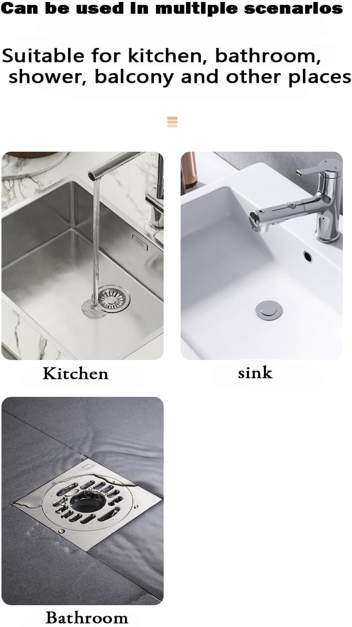 Drain Hair Catcher, Silicone Bathtub Drain Protector 2 Packs(White/Gray, Round)