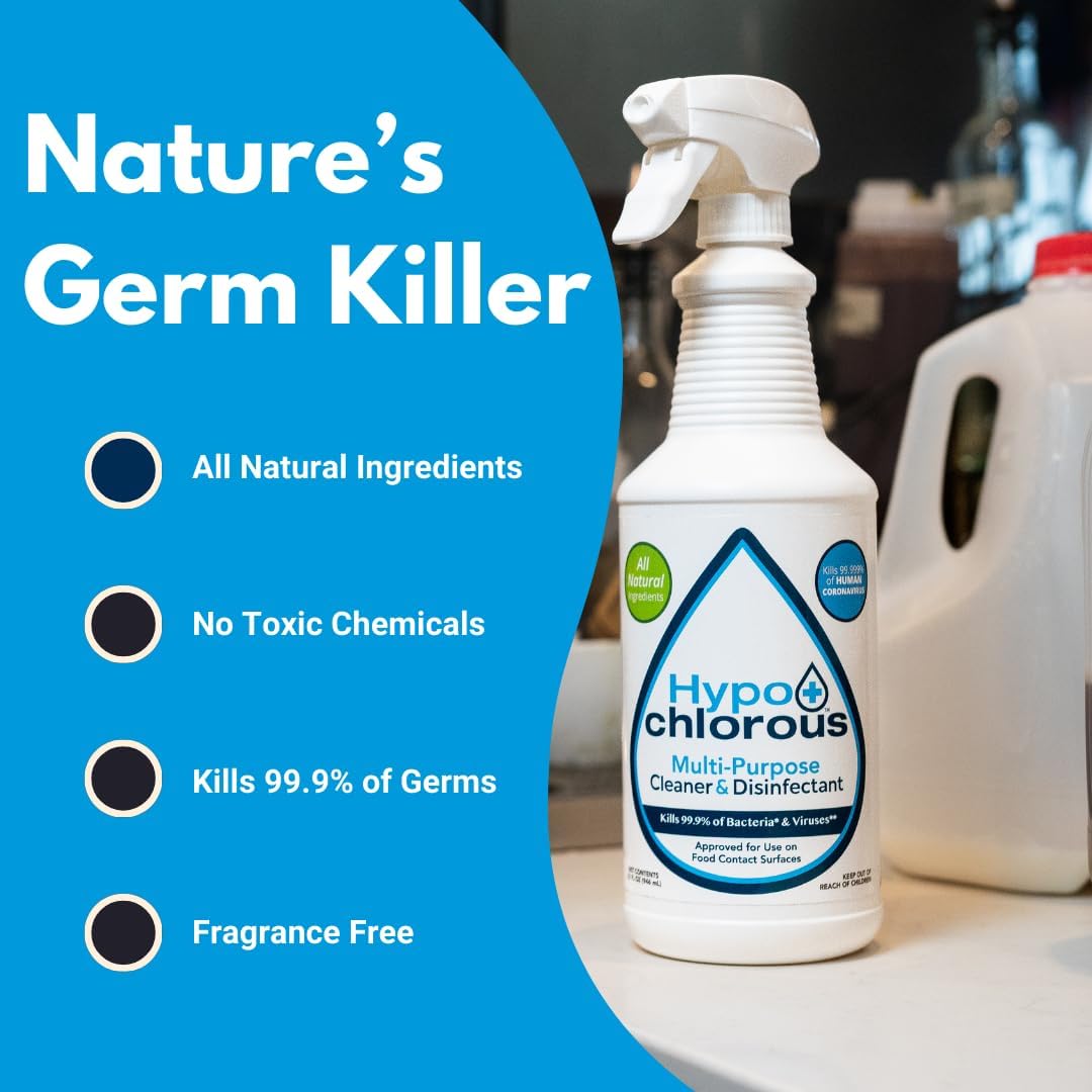 Hypochlorous Acid Spray For Home 1 Gallon - Cleaner & Disinfectant – Safe for Kids & Pets – Multi-Purpose Hypochlorous Acid Cleaner – Eco-Friendly HOCl Spray