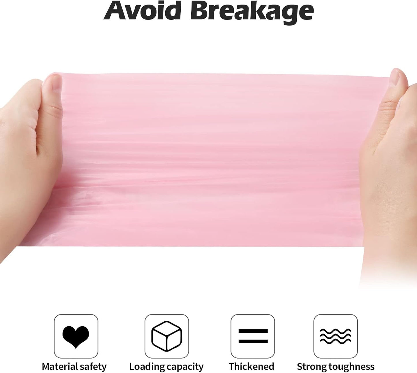 2-4 Gallon Portable Trash Bags,120 Counts Thicken portable Small Garbage Bags for Office, Kitchen,Bedroom Trash Can,Strong Trash Bags（Pink）